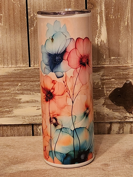 Watercolor Blossoms Tumbler