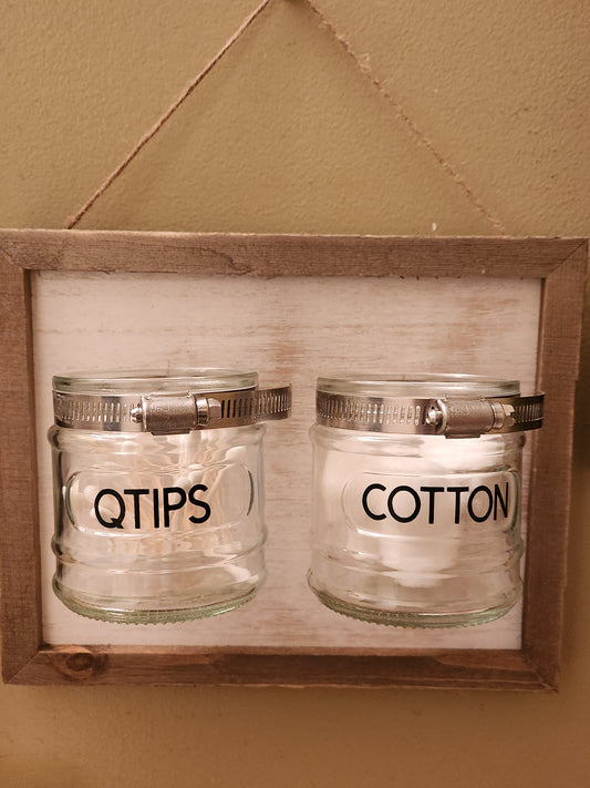 Handmade bathroom storage jars