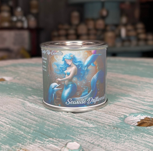 Seaside Driftwood Paint Can Candle