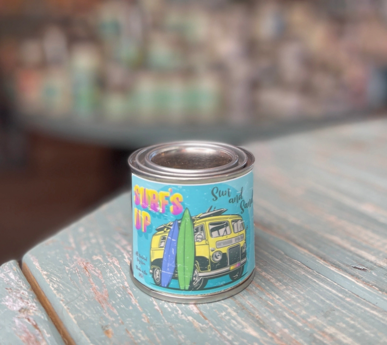 Sun and Sand Paint Can Candle