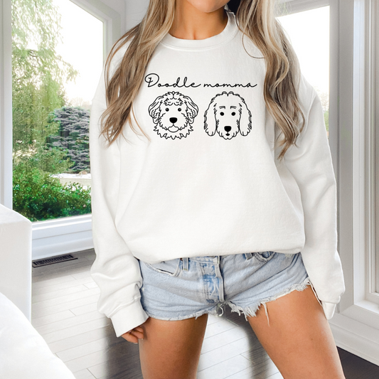 Doodle momma Crewneck Sweatshirt